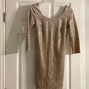 Gold Sequin Dress